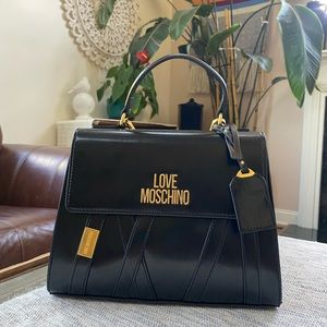 Black Love Moschino Crossbody Bag